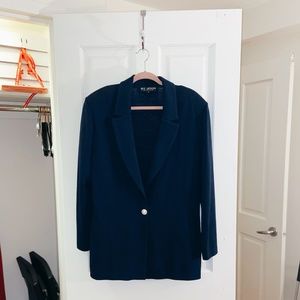 St. John Navy Santana Knit Blazer